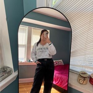 White and Black Graphic Sweatshirt